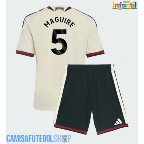 Camisa de time de futebol Manchester United Harry Maguire #5 Replicas 3º Equipamento Infantil 2026-27 Manga Curta (+ Calças curtas)